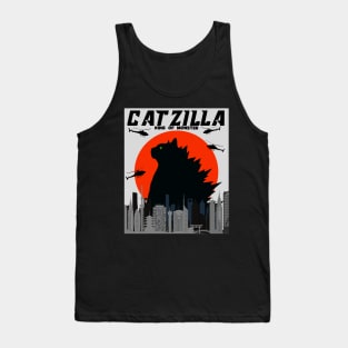 Cat Zilla King Of Monster Tank Top